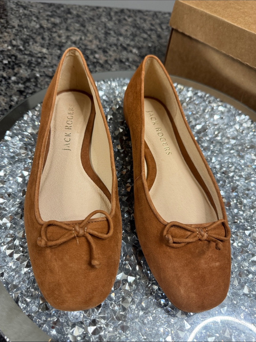 Jack Rogers Women’s Brown Suede Ballet Flats